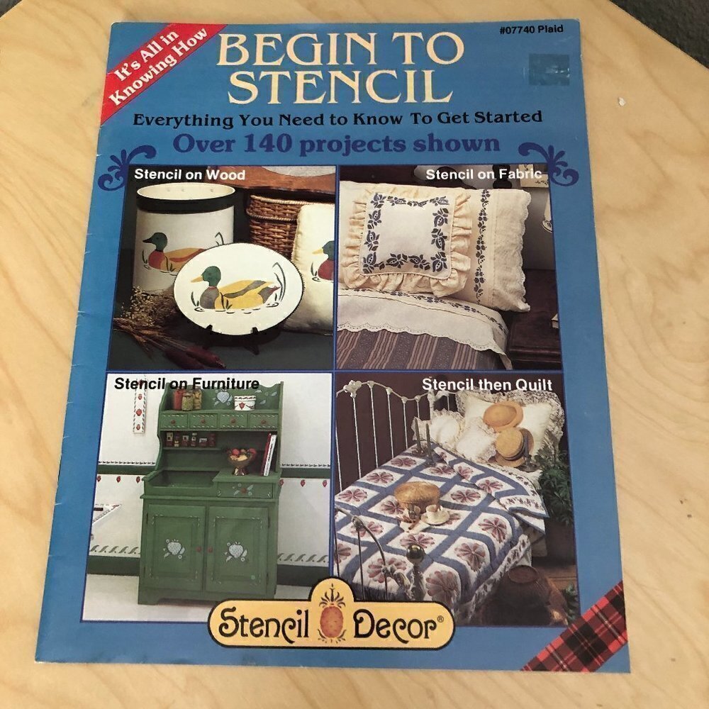 Vintage Plaid Begin to Stencil #07740 - 1980's 140 Projects